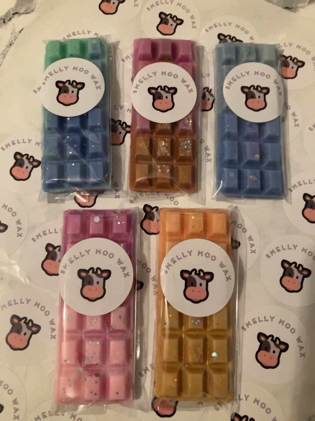 Smellymoo 17g sample wax bars perfumed scents